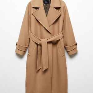 EUC Mango Maxi Lapel Manteco Wool Coat